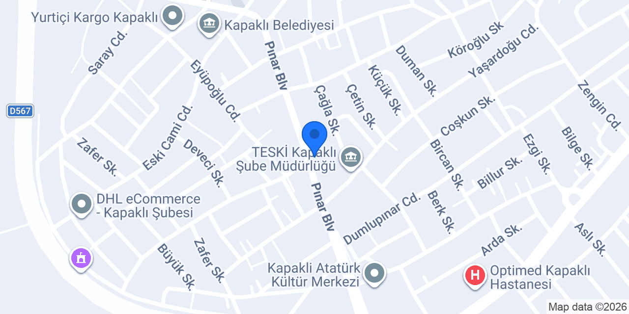 Kapaklı Merkez Çiçekçilik konumu