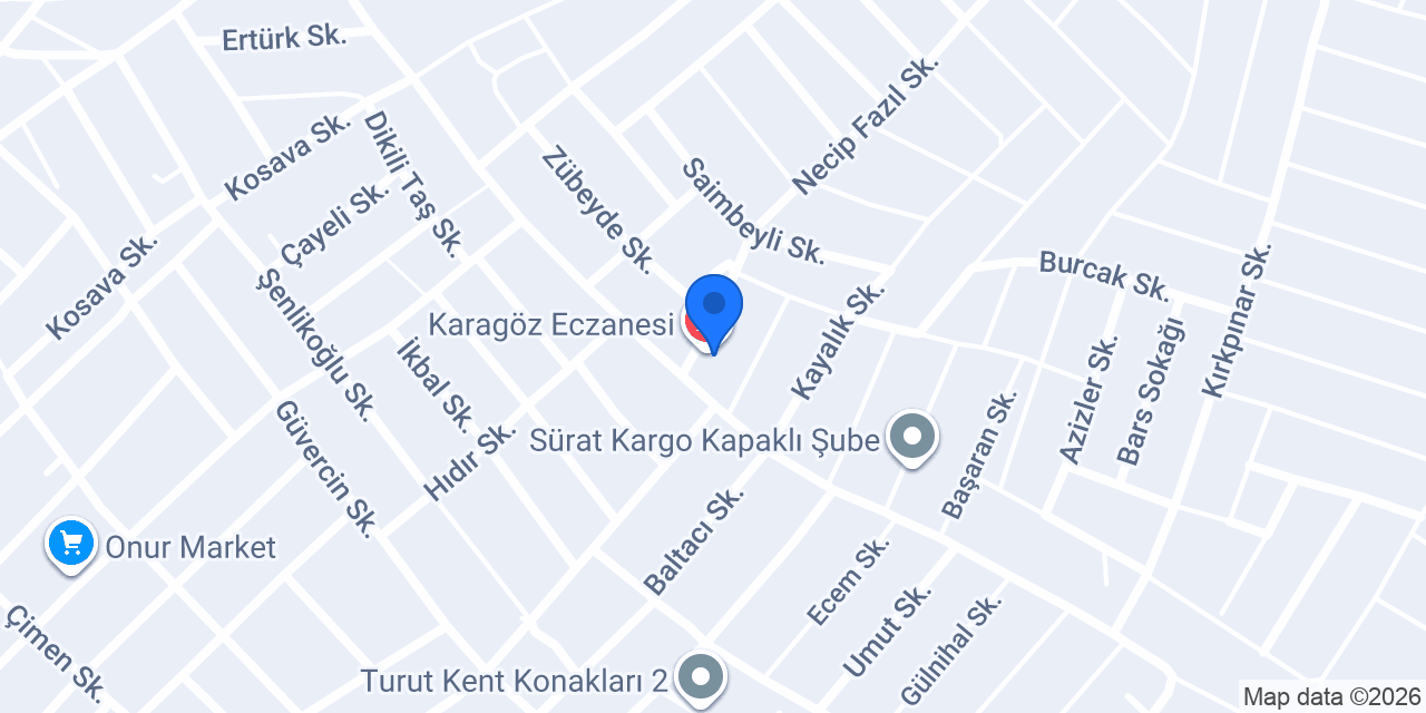 Karagöz Eczanesi konumu