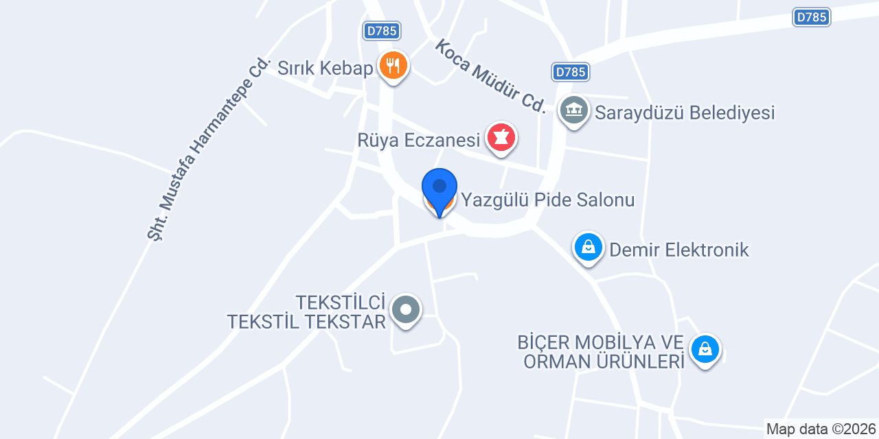 Yazgülü Pide Salonu konumu