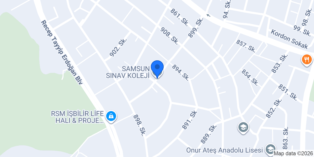 SAMSUN SINAV KOLEJİ konumu