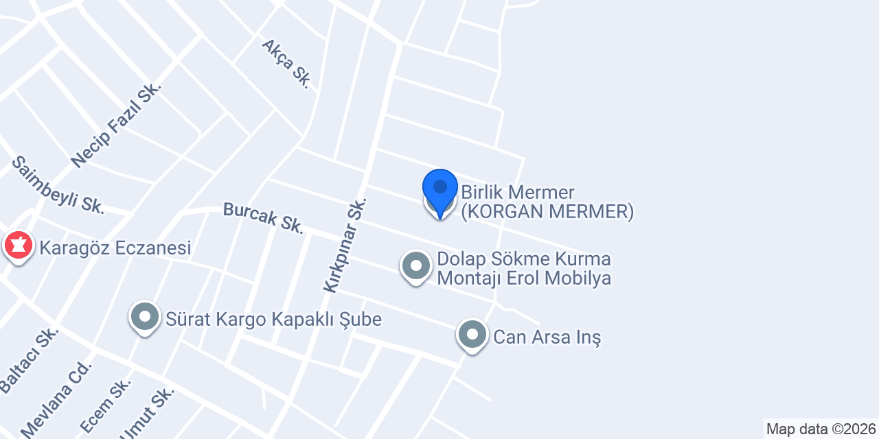 Birlik Mermer(KORGAN MERMER) konumu