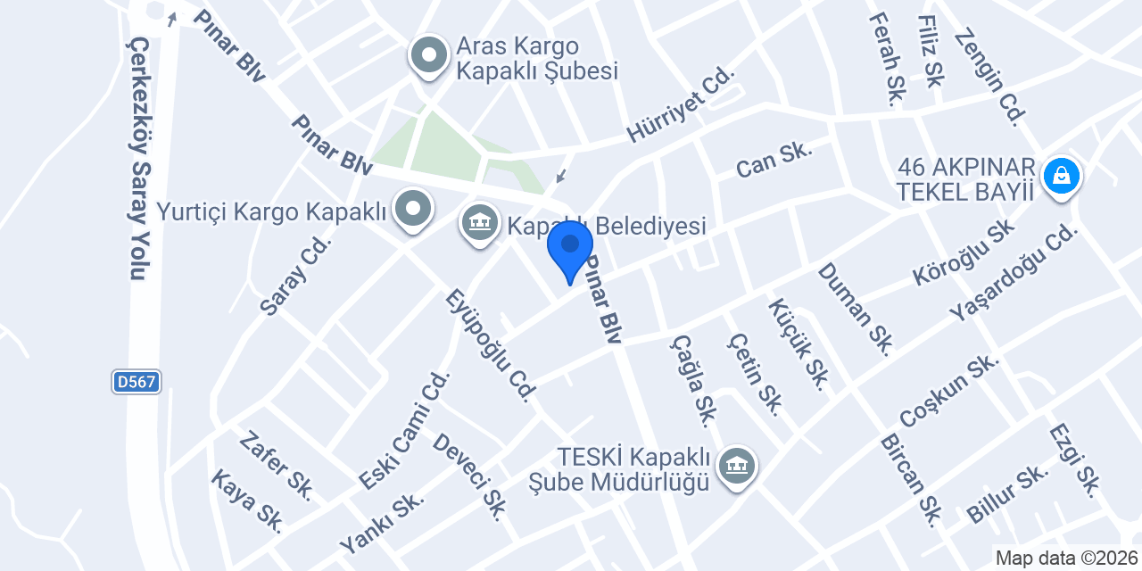 Birey Kurs Merkezi konumu