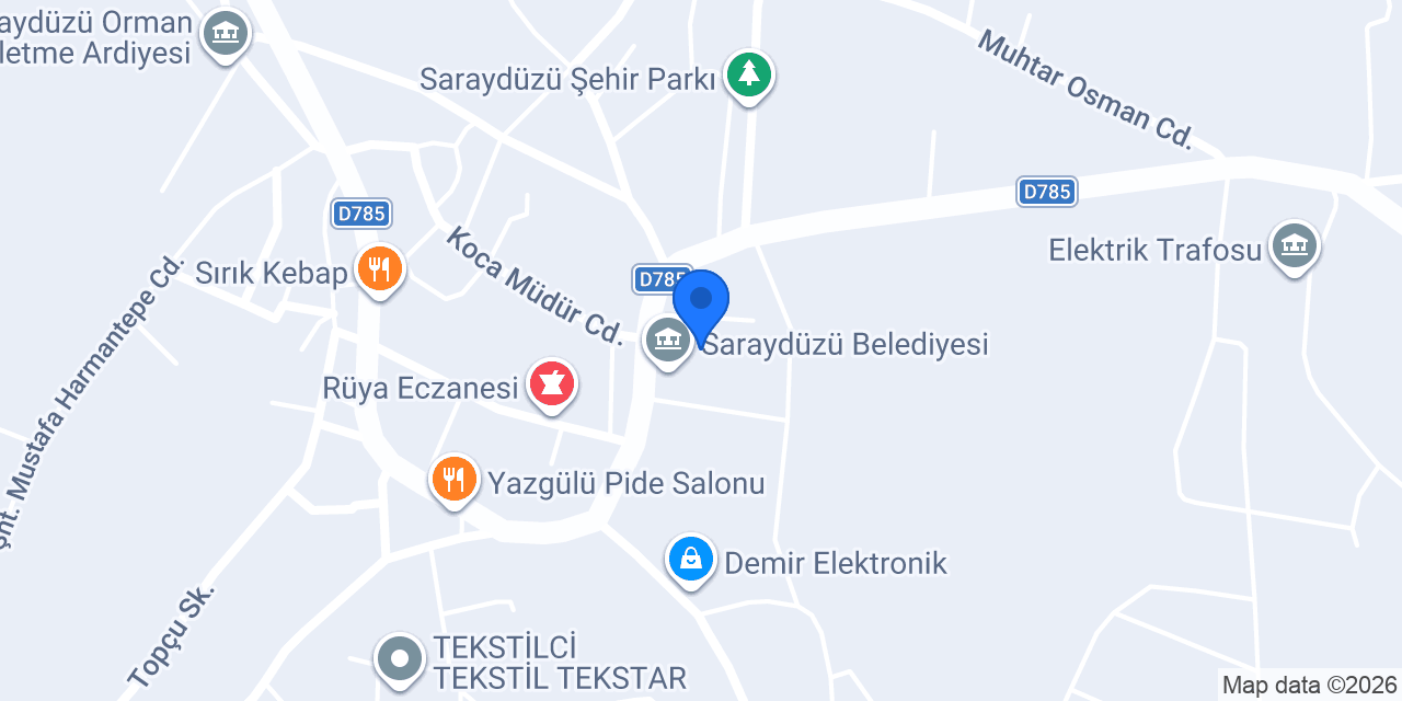 Saraydüzü Noterliği konumu