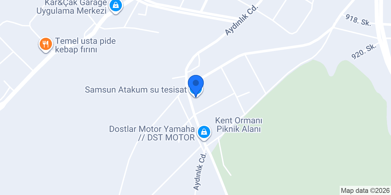 Samsun Atakum su tesisat konumu