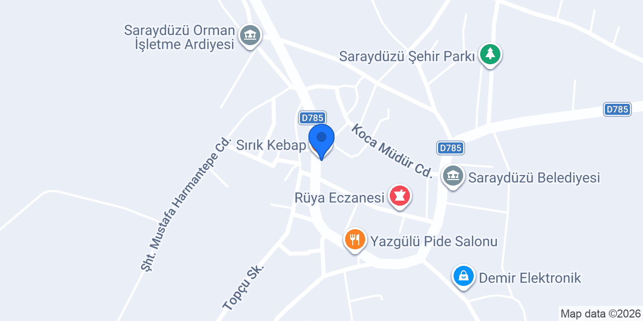 Saraydüzü Veteriner Kliniği konumu