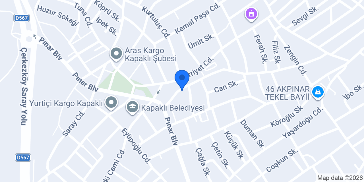 Palmiye Pasta Cafe konumu