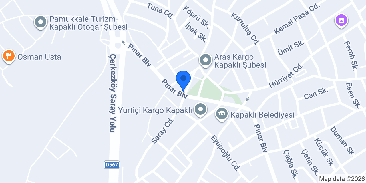 Fark Sürücü Kursu Kapaklı konumu