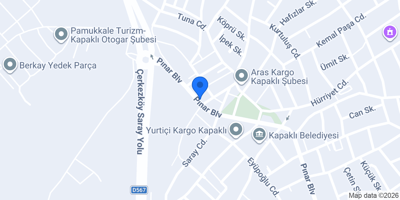Pilot Garage Kapaklı Oto Ekspertiz konumu