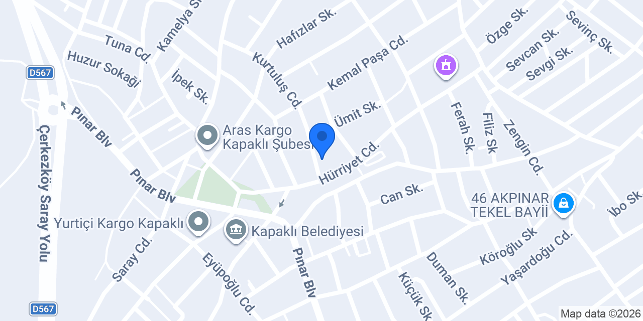 ÇAKAN KURU TEMİZLEME KAPAKLI konumu