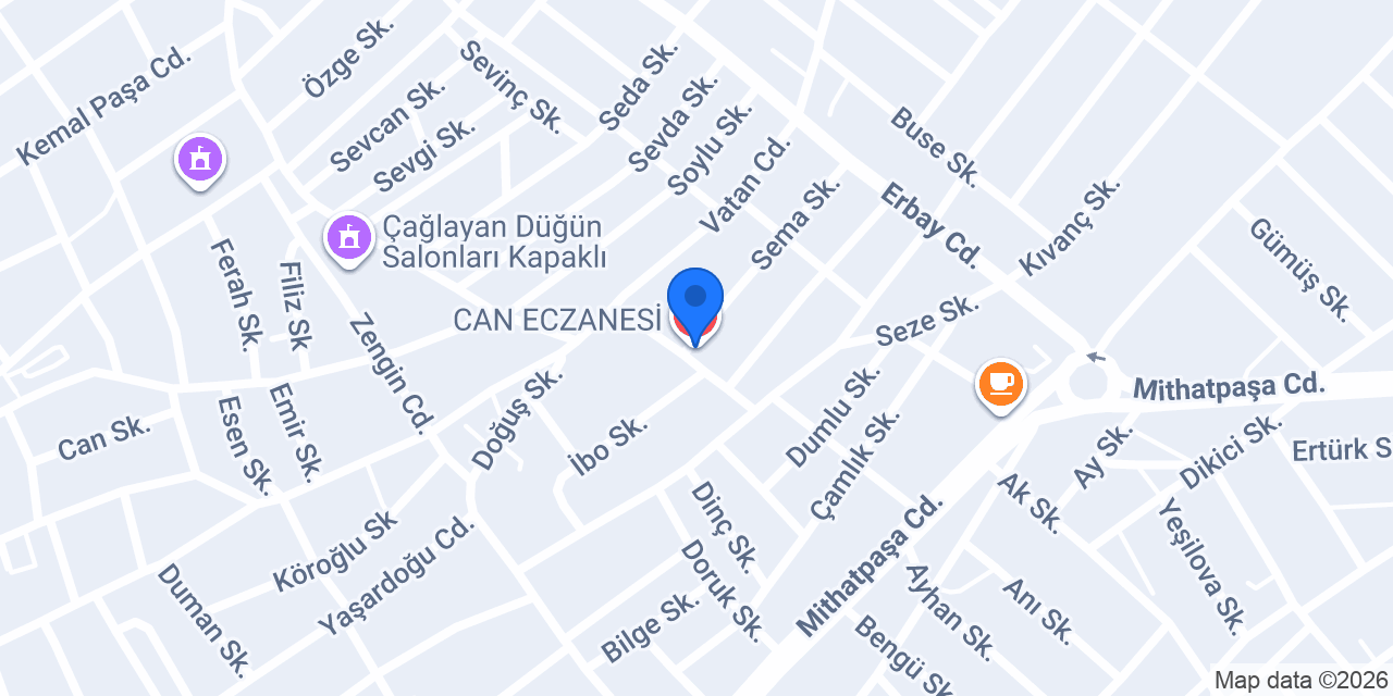 CAN ECZANESİ konumu
