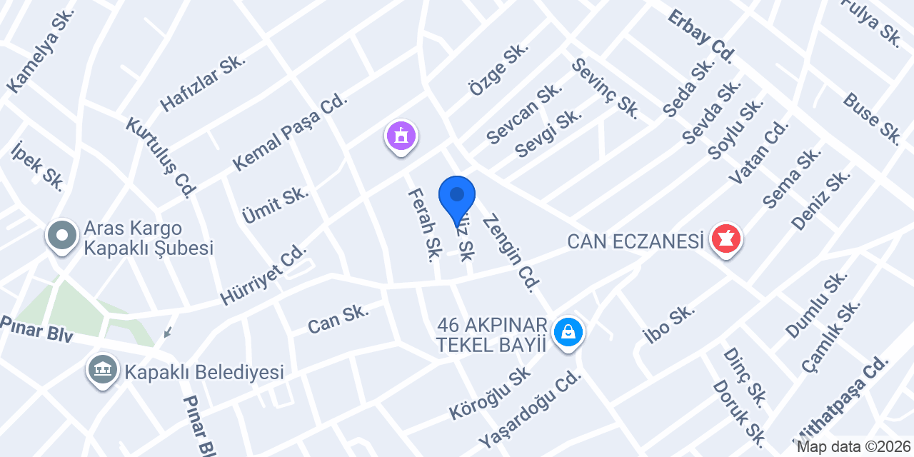 Su terapi ve masaj Merkezi konumu