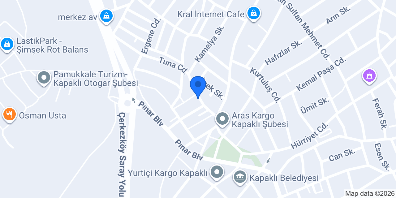 VATAN KARGO KAPAKLI ŞUBESİ konumu