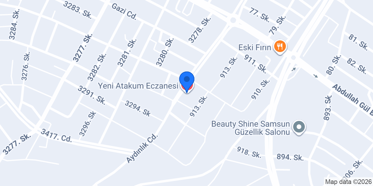 Yeni Atakum Eczanesi konumu