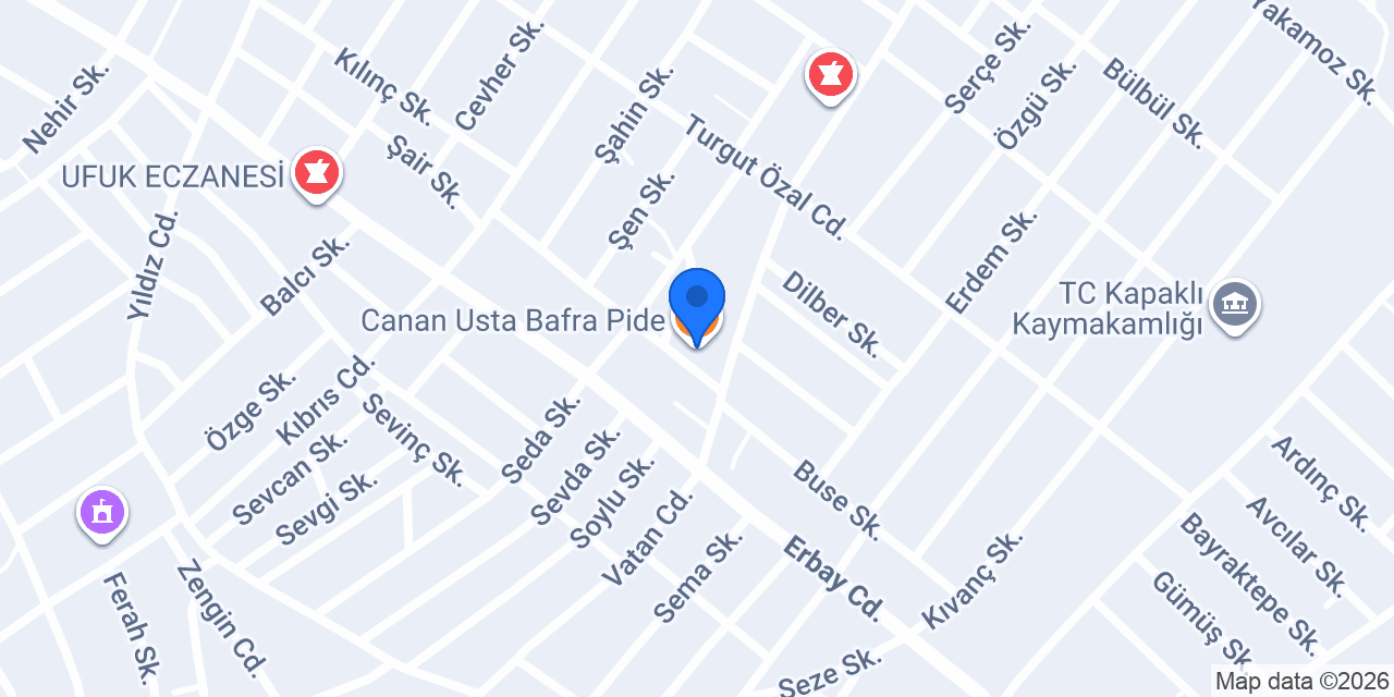 Canan Usta Bafra Pide konumu