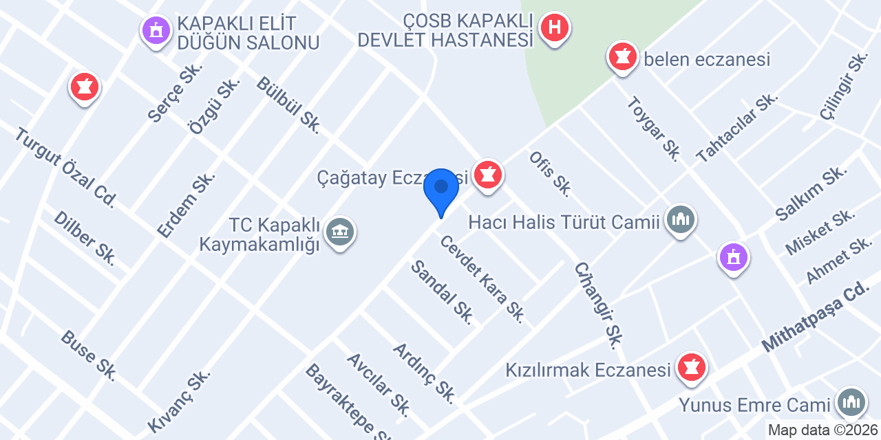 Nar simit Kapaklı konumu