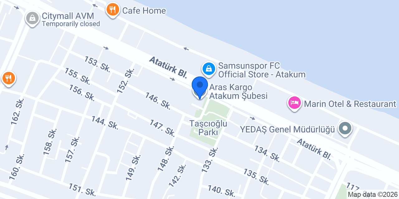 Aras Kargo Atakum Şubesi konumu