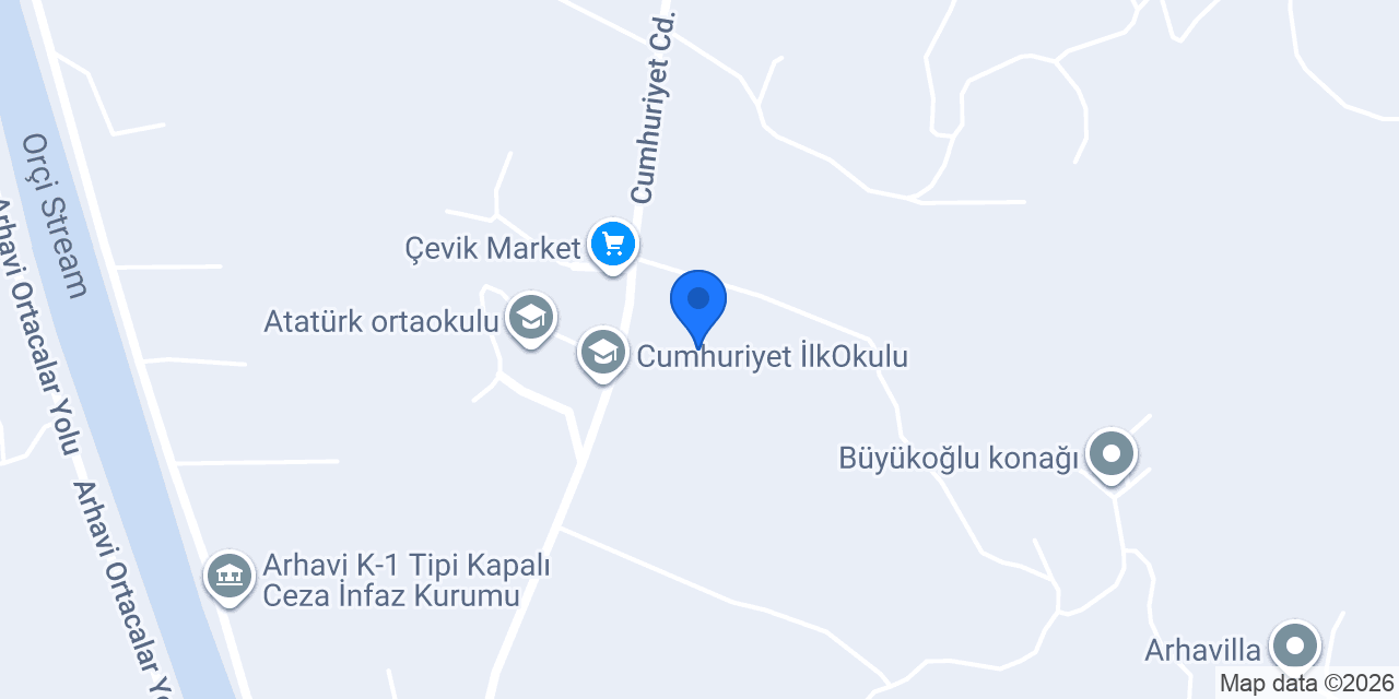 EFOR ÇAY ARHAVİ-2 FABRİKASI konumu