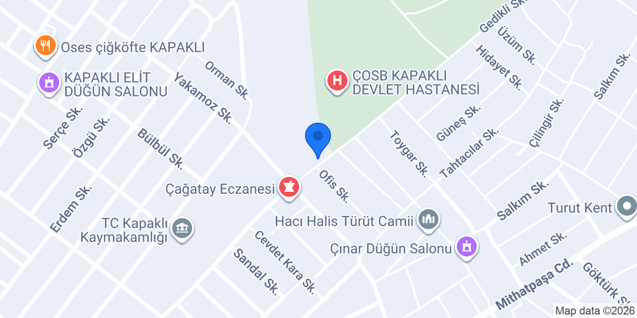 Kapaklı Taksi (HASTANE) konumu
