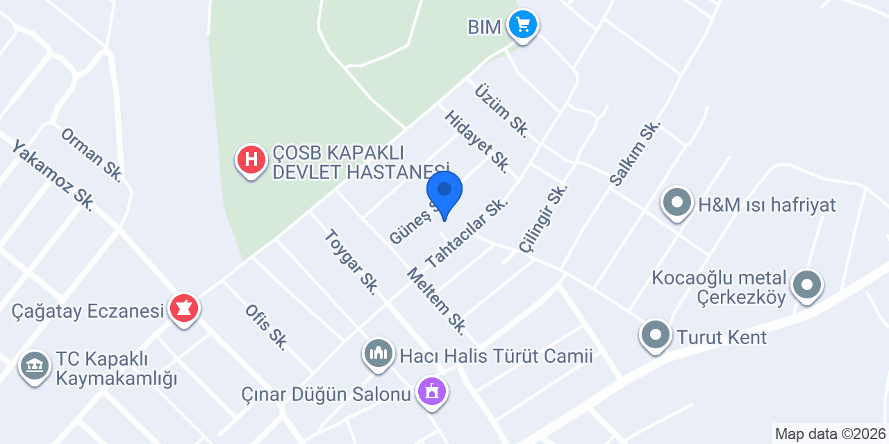 Untat Ekmek ve pasta konumu