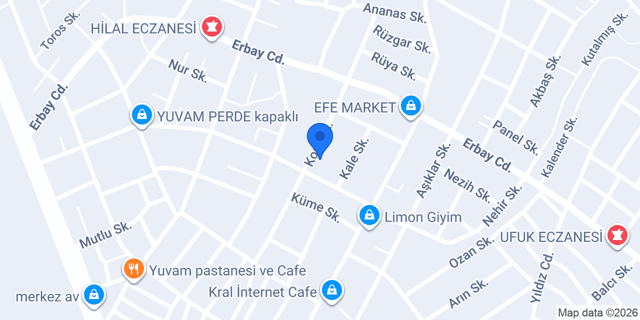Hakan mobilya inşaat dekorasyon konumu