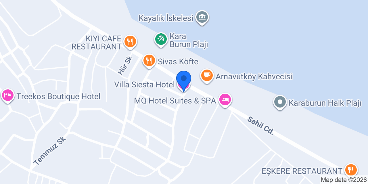 Villa Siesta Hotel konumu
