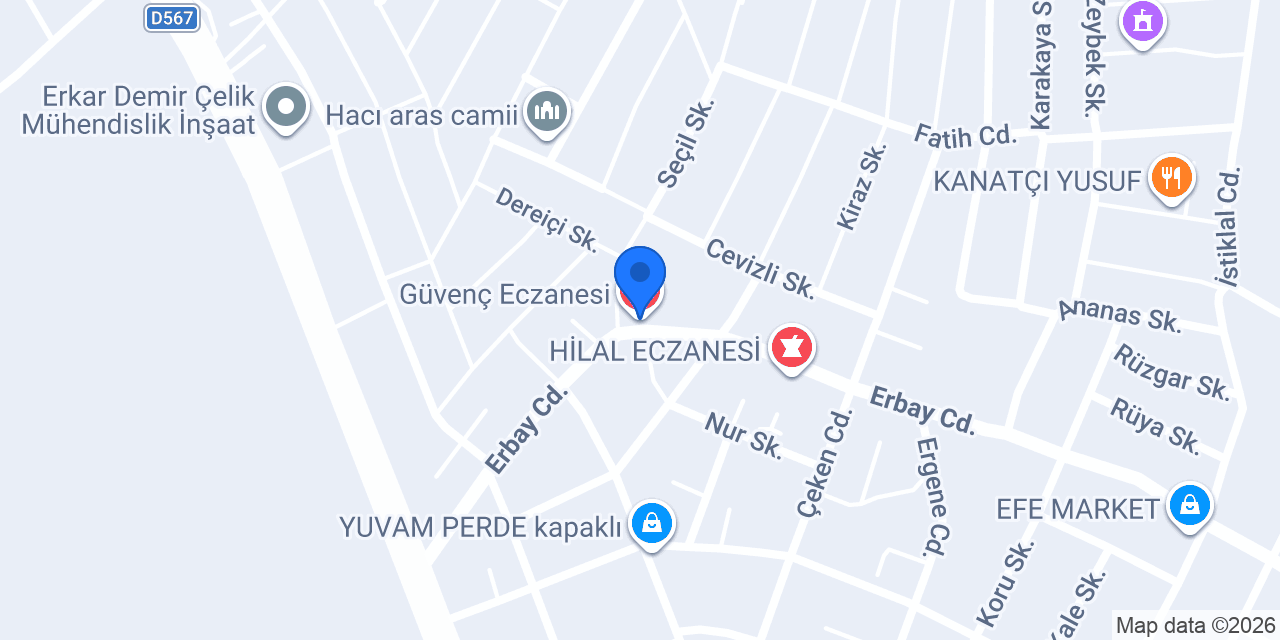 Güvenç Eczanesi konumu