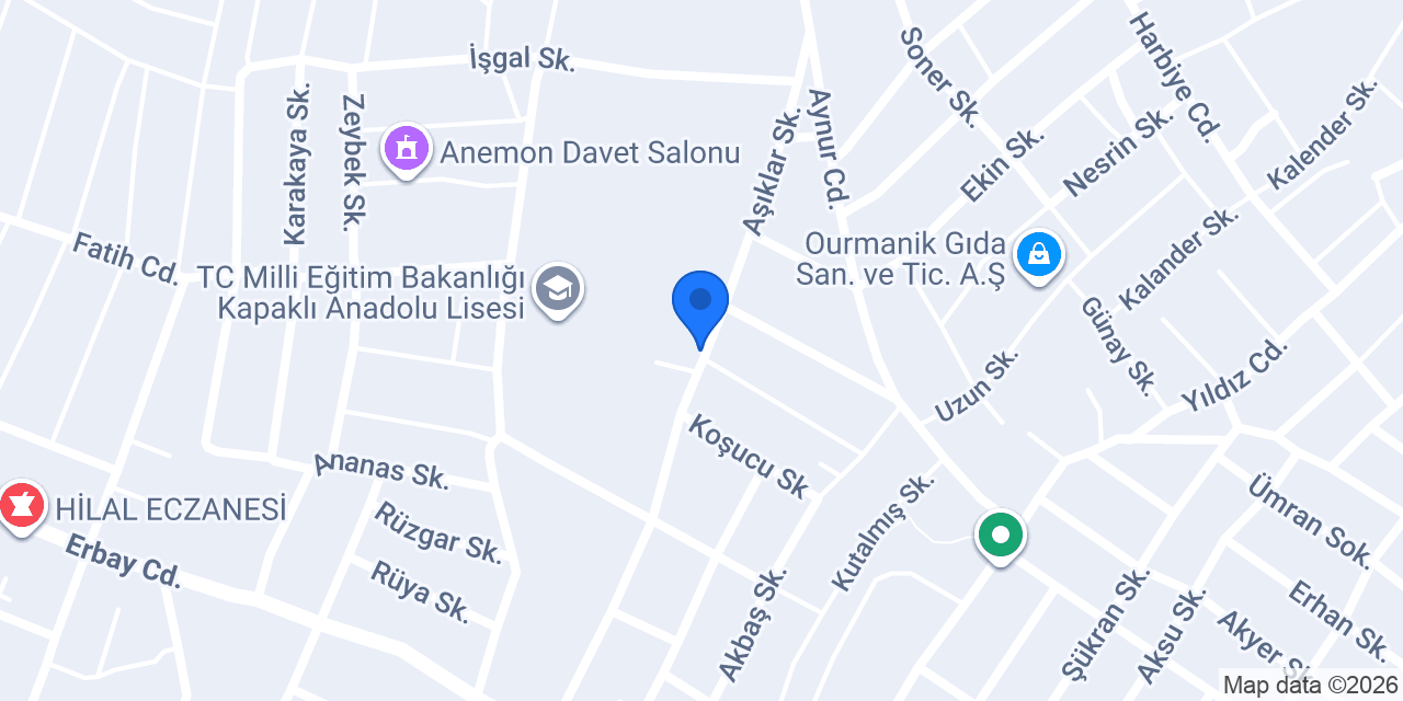 Kapaklı Anaokulu konumu