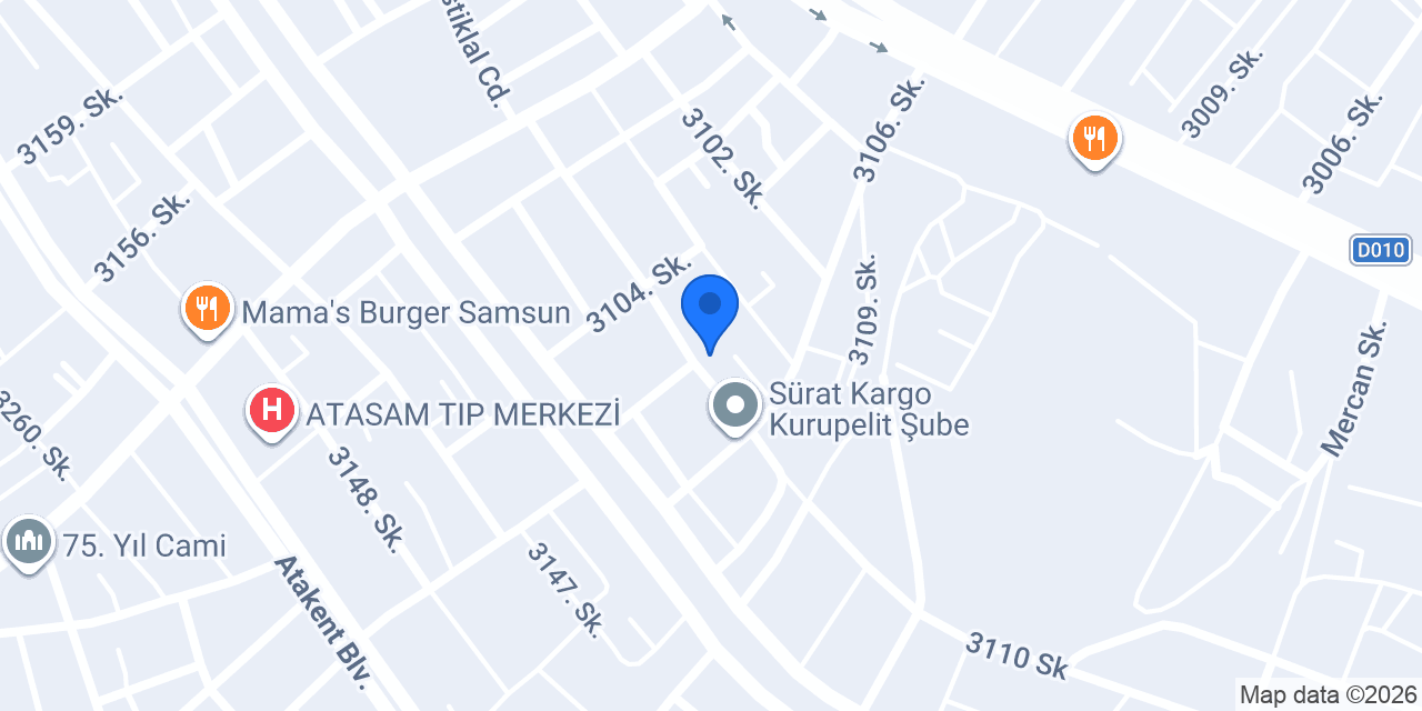 Atakent Oto Lastik konumu