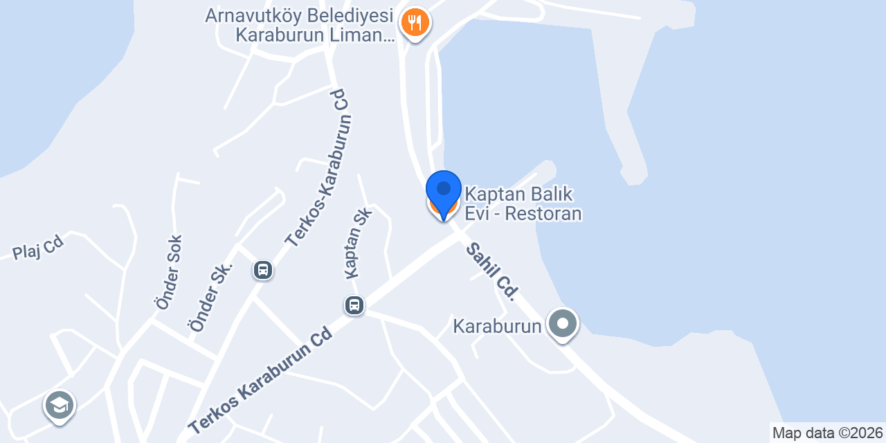 Kaptan Balık Evi - Restoran konumu
