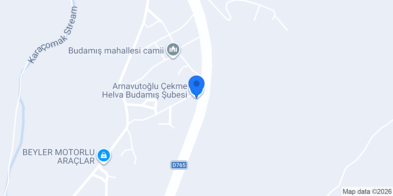 Arnavutoğlu Çekme Helva Budamış Şubesi konumu