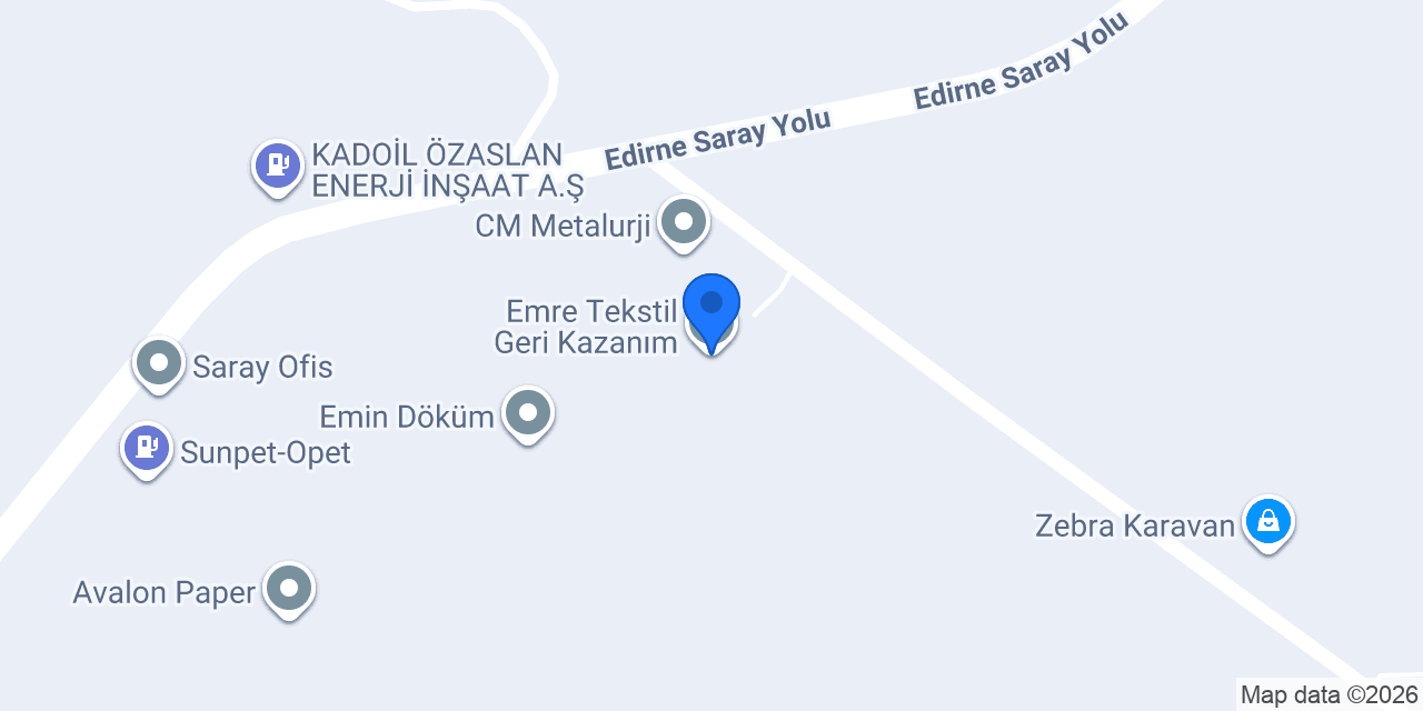 Emre Tekstil Geri Kazanım konumu