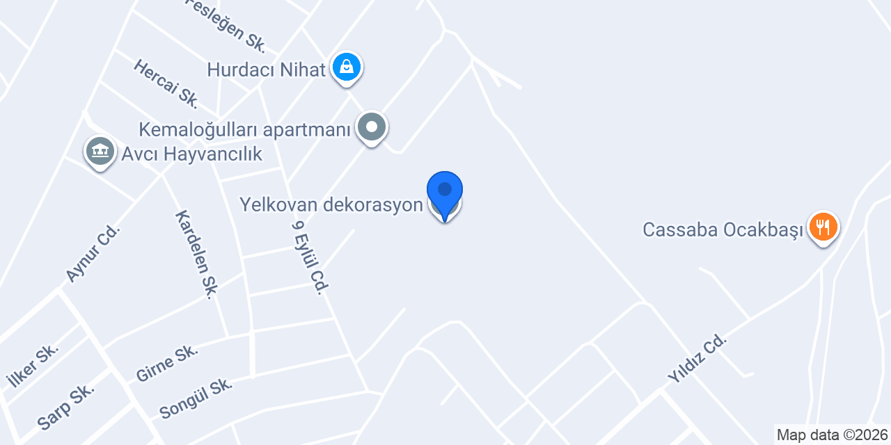 Yelkovan dekorasyon konumu