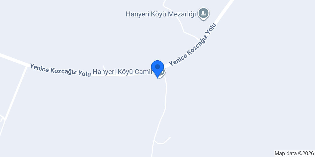 Hanyeri Köyü Camii konumu