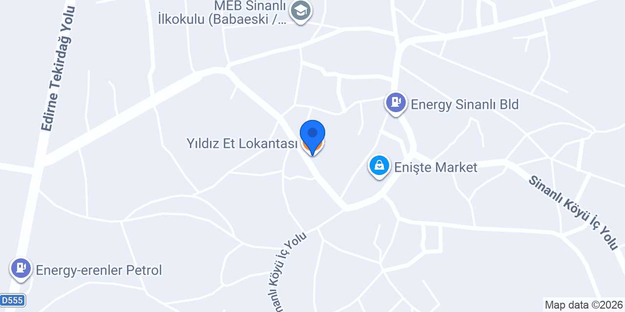 Yıldız Et Lokantası konumu