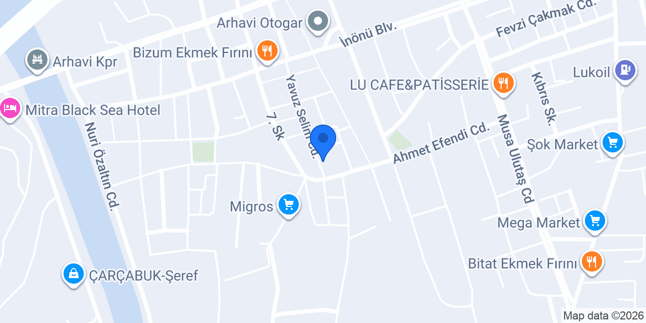 Arhavi Cemile Kuaför konumu