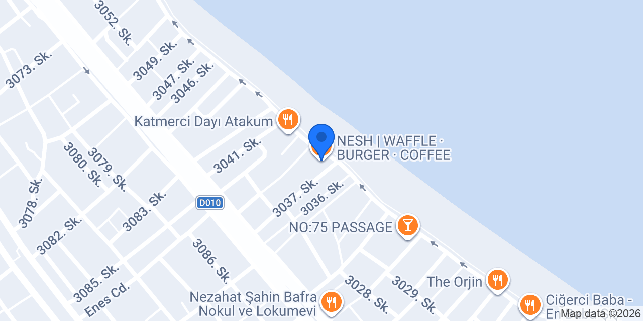 NESH | WAFFLE · BURGER · COFFEE konumu