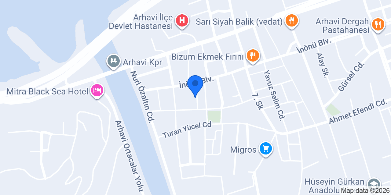 ARHAVİ ZÜMRÜT EMLAK konumu