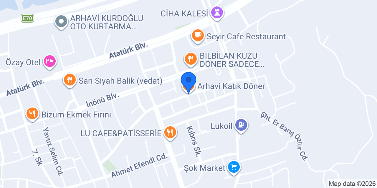 Arhavi Katık Döner konumu