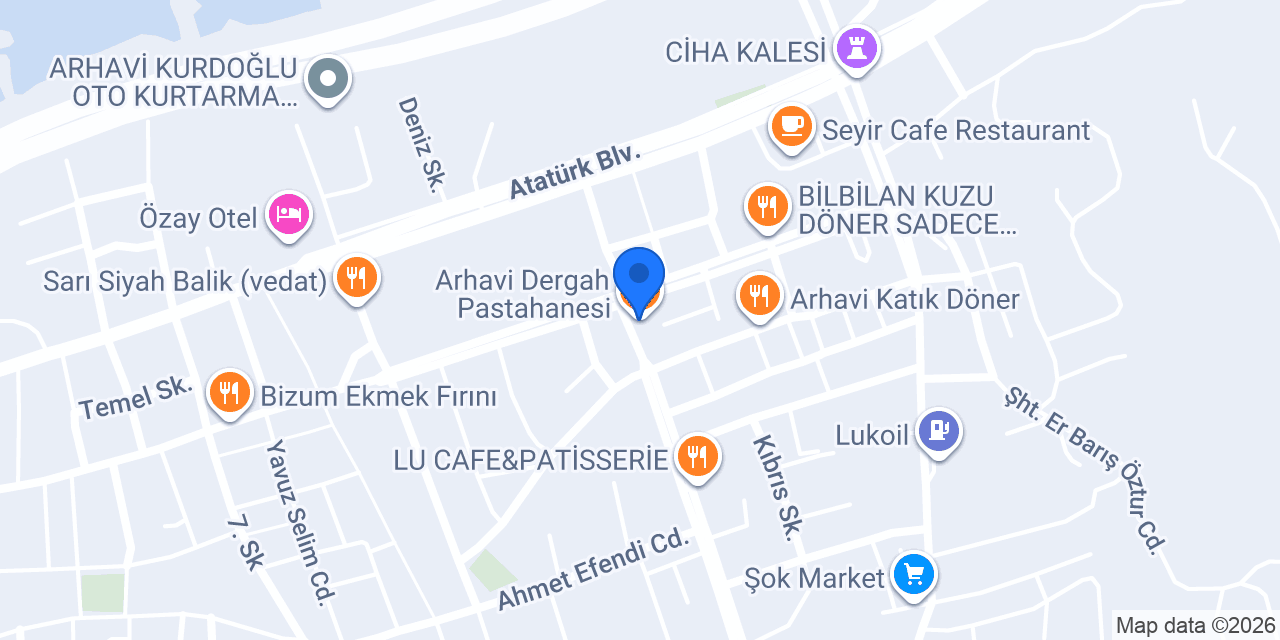 Arhavi Dergah Pastahanesi konumu