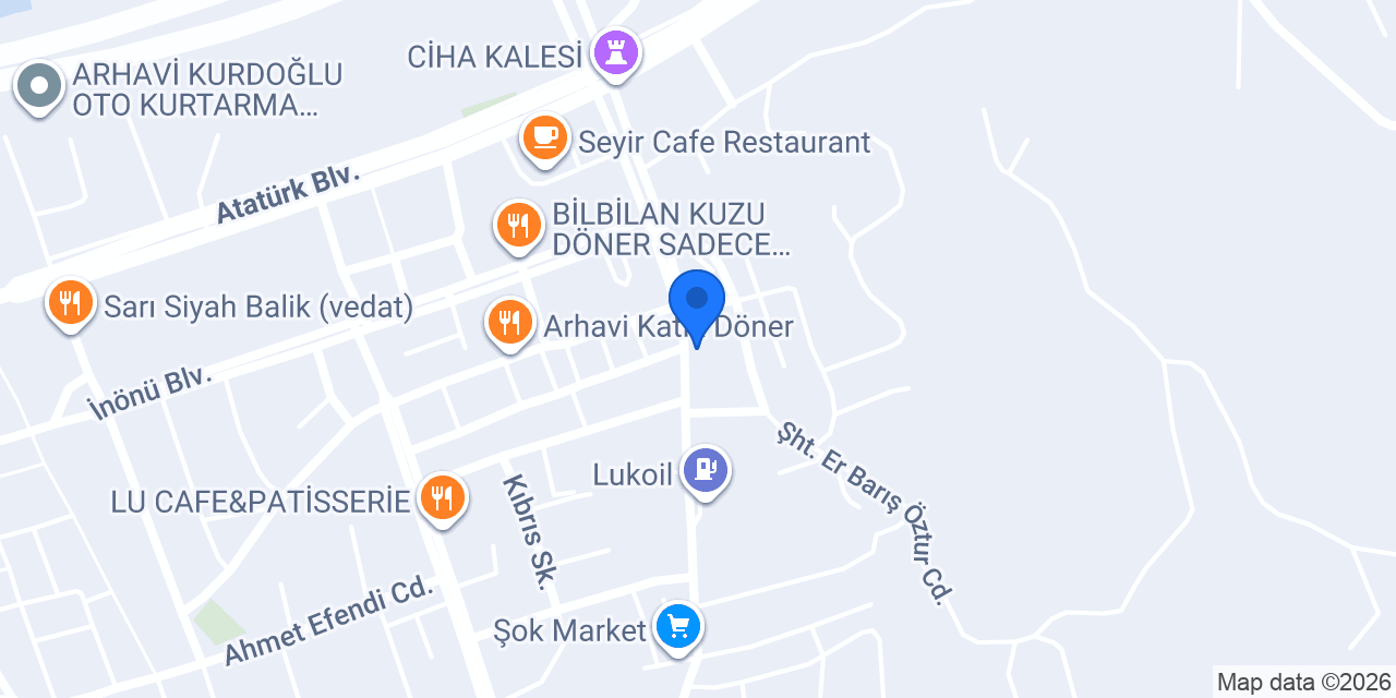 Arhavi Kumaş konumu