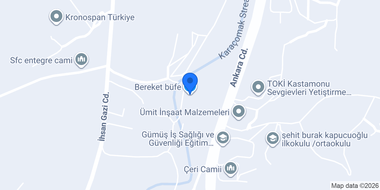 Bereket büfe konumu