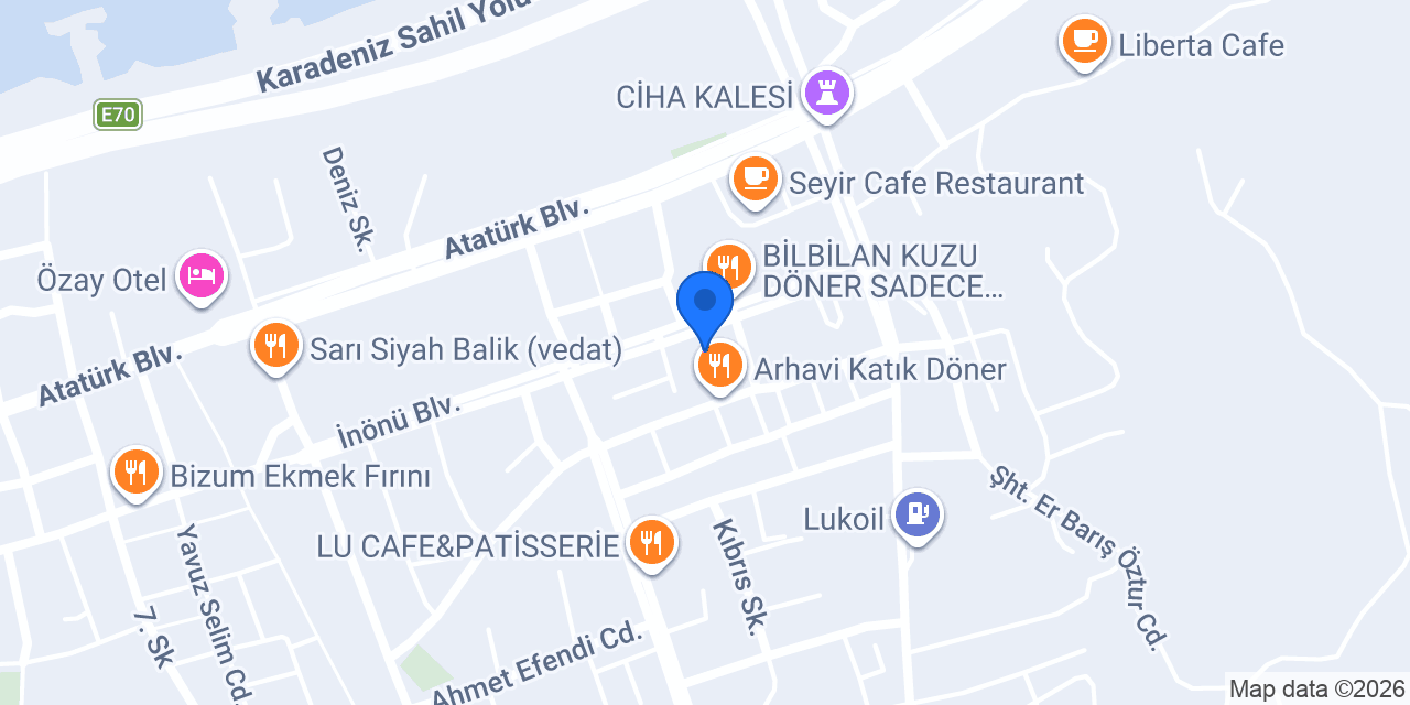 Arhavi Kebap konumu