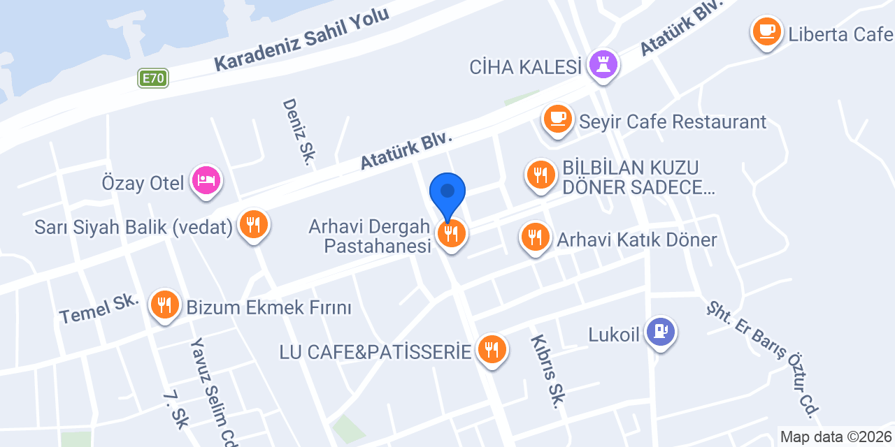 Halkbank Arhavi Şubesi konumu