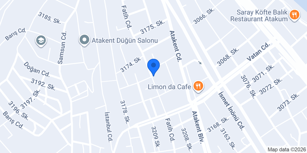 Atakum Terzi Çetinkaya konumu