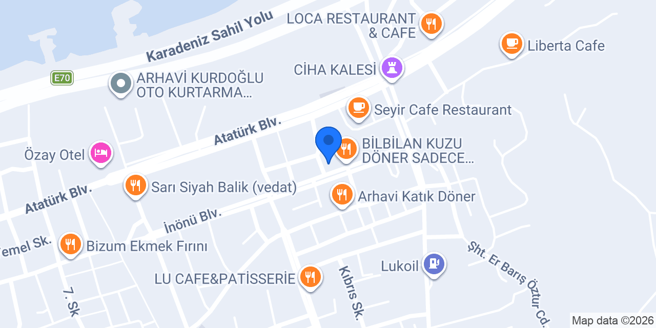 ARHAVİ SÜRÜCÜ KURSU konumu