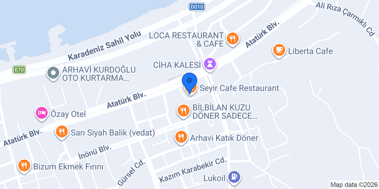 Enfıstık Arhavi konumu