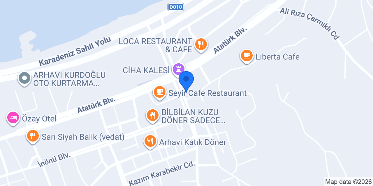Arhavi Nermin Çarmıklı İlçe Halk Kütüphanesi konumu