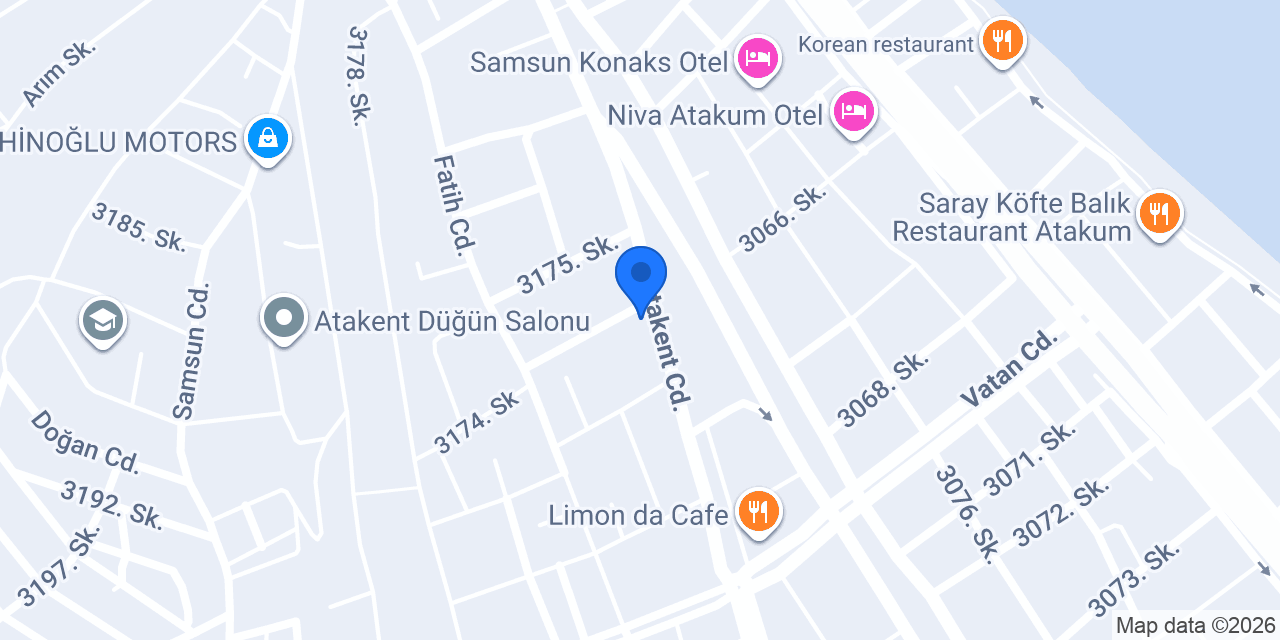 VENÜS SPA MASAJ SAMSUN konumu