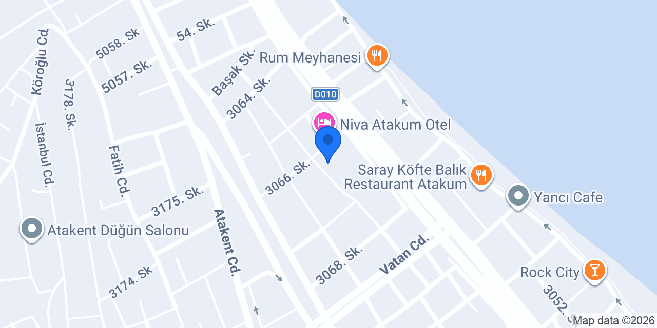 ATAKUM SUİT OTEL konumu