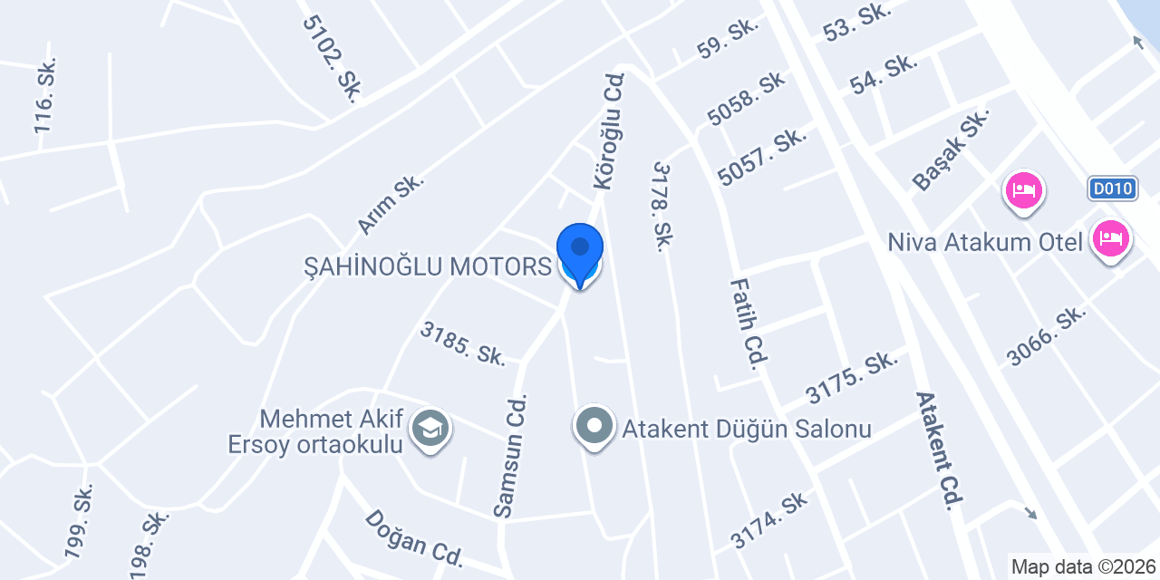 ŞAHİNOĞLU MOTORS konumu